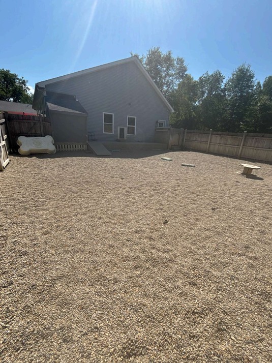 Gravel play yard